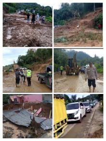 Hujan Deras di Toba, Tebing Gunung Janlinsum Desa Jangga Dolok Longsor