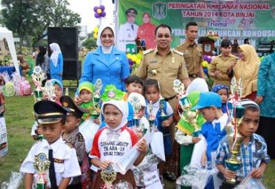 Ratusan Anak di Binjai Meriahkan Hari Anak Nasional