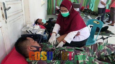 Jelang HUT TNI ke-76, Jajarannya TNI Gelar Donor Darah Massal