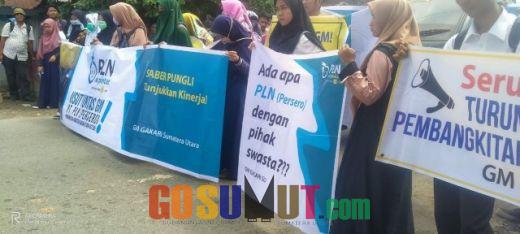 Generasi Muda Gakari Tuntut PT PLN Hentikan Pembangkit Listrik Sicanang