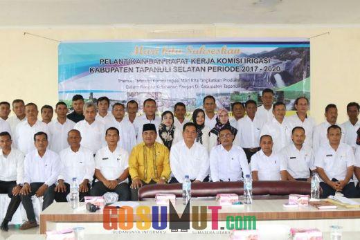 Wakil Bupati Lantik Komisi Irigasi Kabupaten Tapanuli Selatan