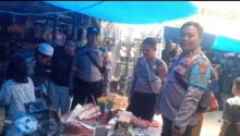 Personel Polsek Sosa Patroli di  Pasar Panyabungan, Antisipasi Kejahatan