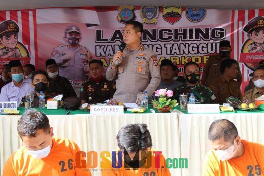 Polres Labuhanbatu Launching Kampung Tangguh Anti Narkoba Kecamatan Kota Pinang