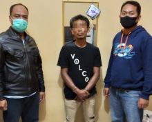 Ketahuan Sembunyikan Sabu di Sepatu, Adi Digiring ke Penjara Polsek Kota Pinang