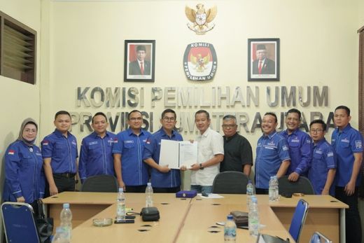 Silaturahim 360 Derajat ke KPU Sumut, Lokot Nasution Serahkan Revisi PO Demokrat Sumut