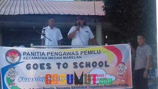 Sosialisasi Pemilu, Panwaslu Kecamatan Medan Marelan Kunjungi SMAN-16
