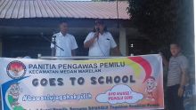 Sosialisasi Pemilu, Panwaslu Kecamatan Medan Marelan Kunjungi SMAN-16