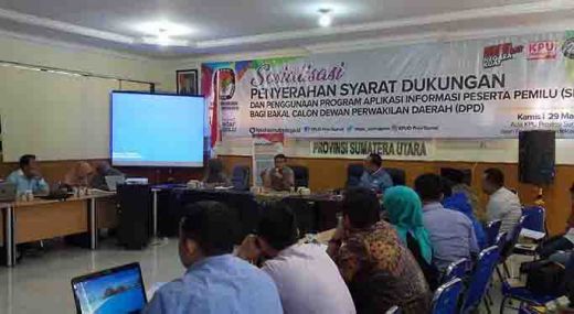 KPU Sumut Sosialisasi Bakal Calon DPD-RI di Pemilu 2019