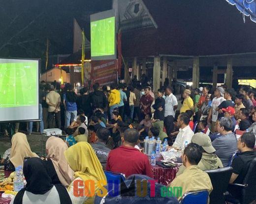 Pimpinan BRI Cabang Sibuhuan dan Jajaran Ikut Bergabung Nobar Semi Final U-23 Indonesia vs Uzbekistan