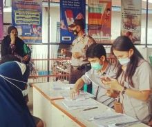 Polres Padangsidimpuan Kawal Pembagian Bansos Terdampak PPKM