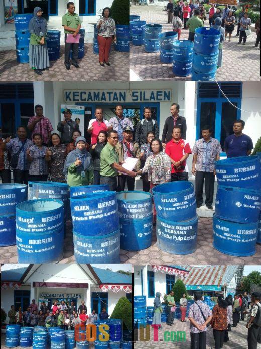 100 Unit Tong Sampah Diterima Kecamatan Silaen, Pengadaan Bantuan Dana CD PT. TPL,Tbk