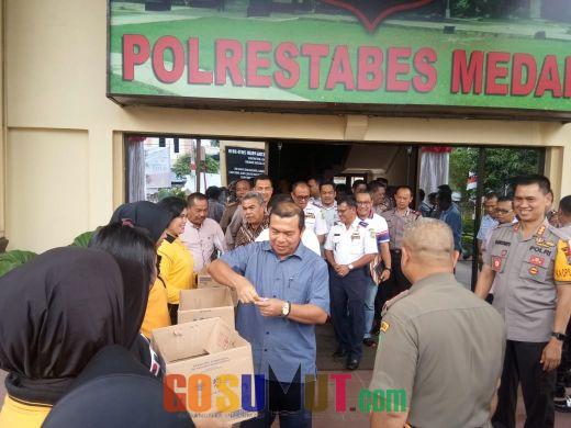 Polrestabes Medan Galang Dana Bantuan Secara Spontan