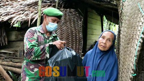 Korem 011 Lilawangsa Salurkan Bantuan Sembako kepada Kaum Dhuafa Pedalaman