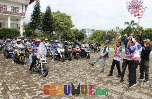 Promosikan Wisata Danau Toba, AKBP Taufik Hidayat Thayeb Lepas Peserta Toba Bike Week