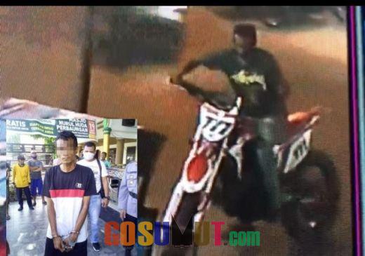 Terekam CCTV, Pelaku Curanmor di Jalan Kabupaten Diciduk Tekab Polsek Perbaungan