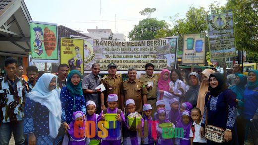 Rutinitas Mingguan, Kelurahan Babura kembali Kampanye Medan Bersih