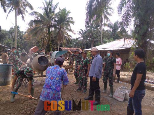 Terbangunnya Sinergitas TNI -Masyarakat Kunci Sukses TMMD Di Hutaraja Lamo